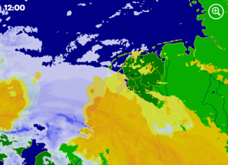 Sneeuwfront trekt over Nederland