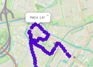 1e test met mobiele fijnstofsensor in Purmerend